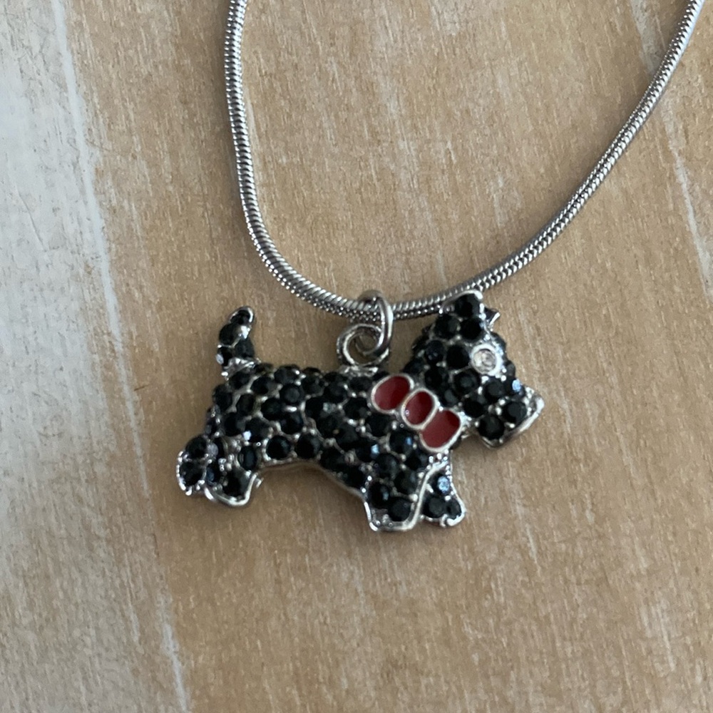 New CJ Banks necklace with black and red dog pendant